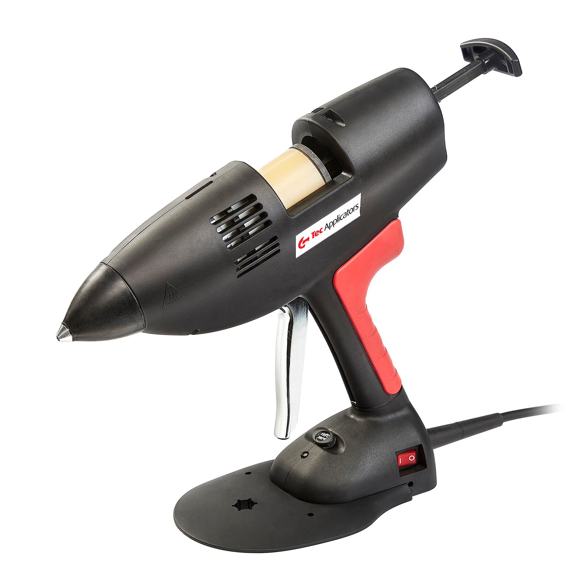 The Power Adhesives Tec 3500-43 is a high output, industrial level glue gun designed to tackle any application and work all day with no downtime. Primarily used in the construction, foundry core, and precast industries, the Tec 3500 comes with a set of specific temperature modules so you can tailor the temperature to suit your application needs.