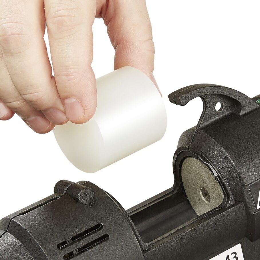 Tec 3400-43 1 3/4" industrial hot melt glue gun, plug in temp modules, uses 1 3/4" glue slugs