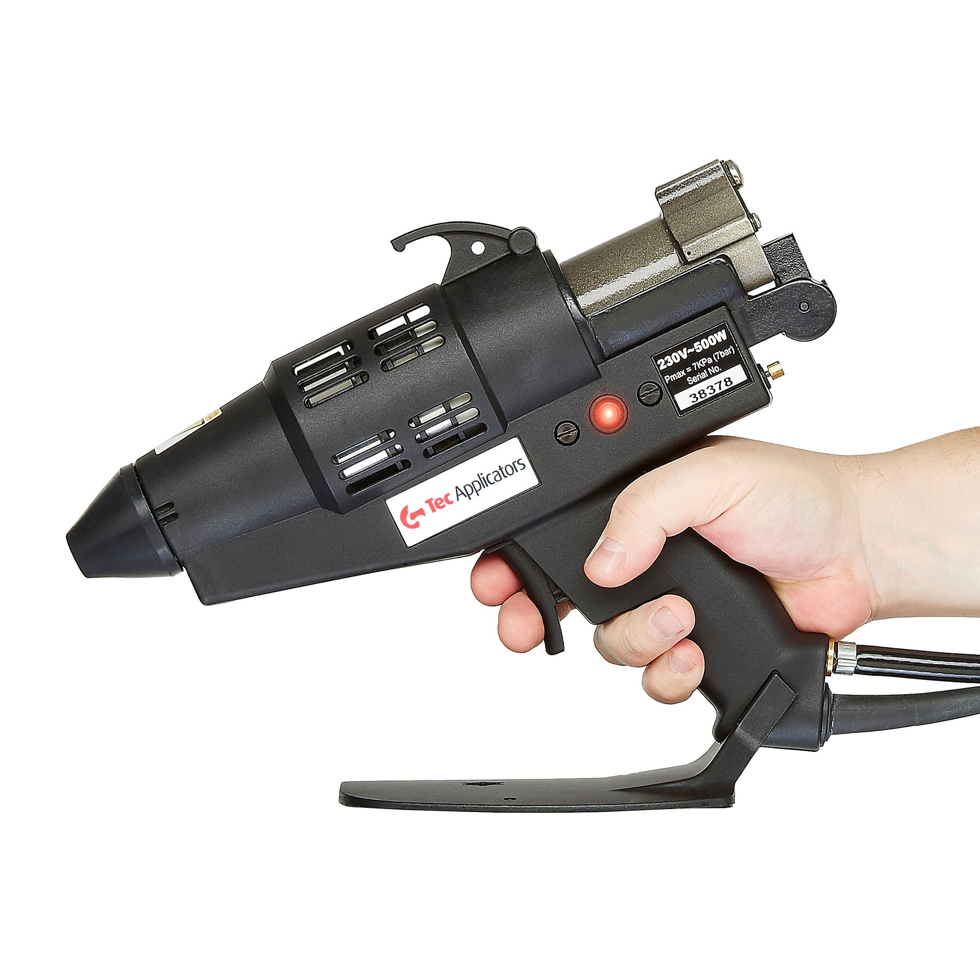 Tec 6300-43 1 3/4" industrial hot melt glue gun, pneumatic assisted, spray