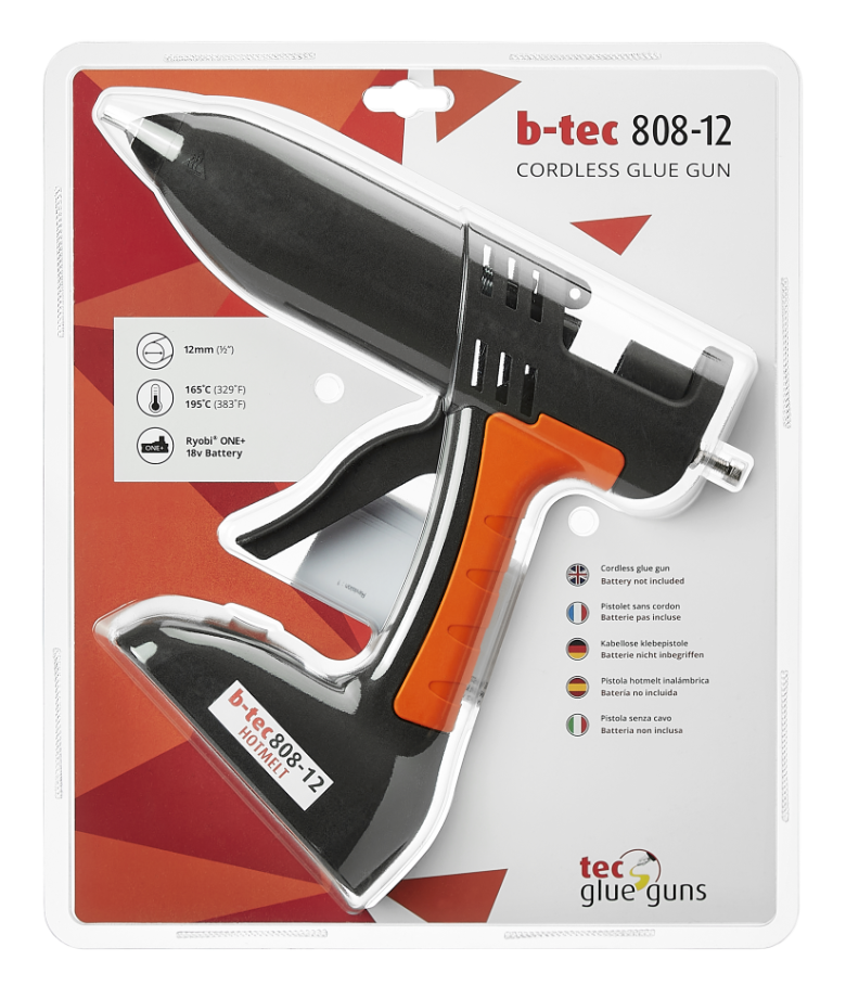 Tec 808-12 battery powered industrial 1/2" glue gun, dual temp, does not include battery