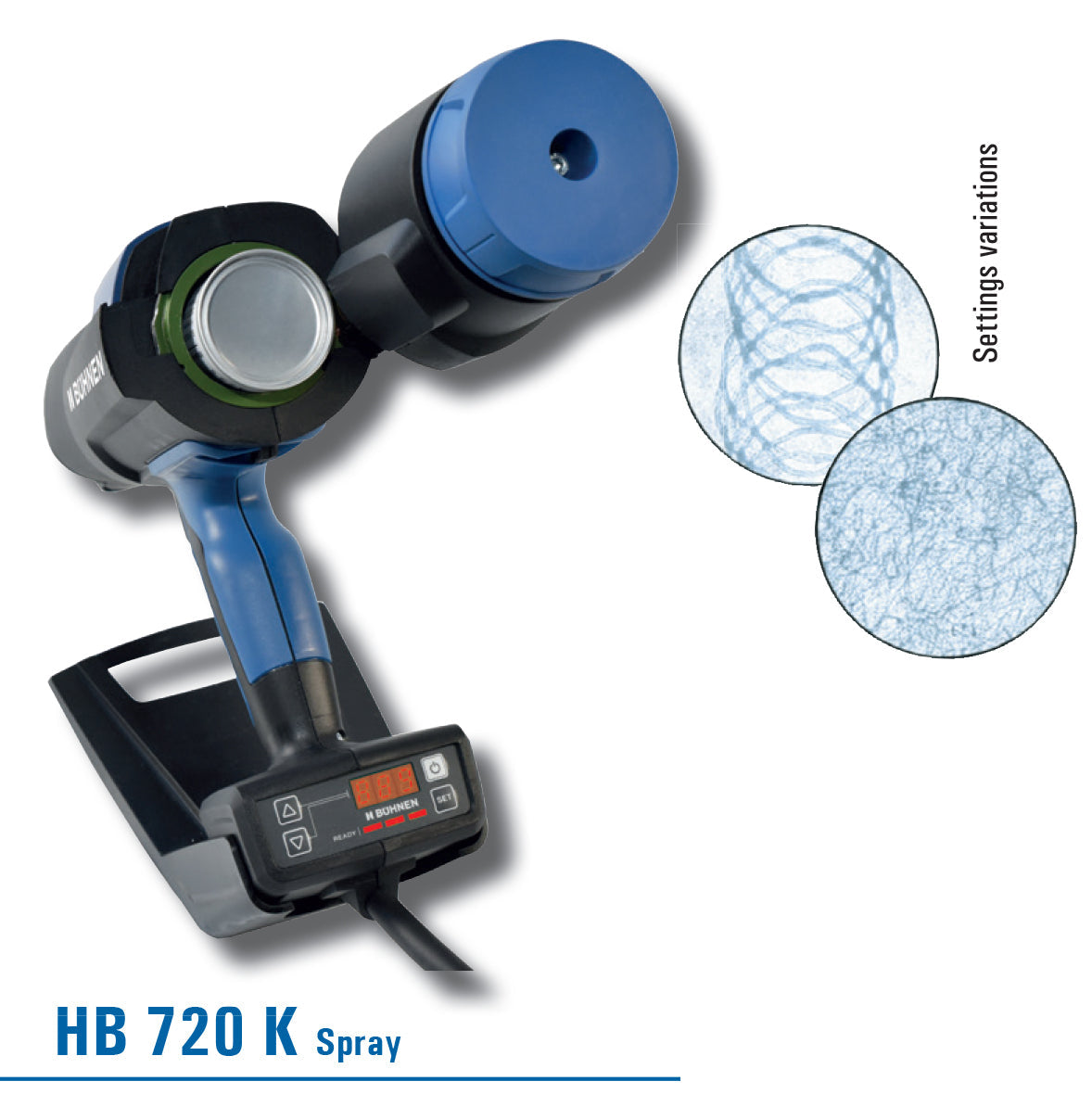 HB 720 K Pneumatic Cartridge Spray incl. tool stand and air service unit