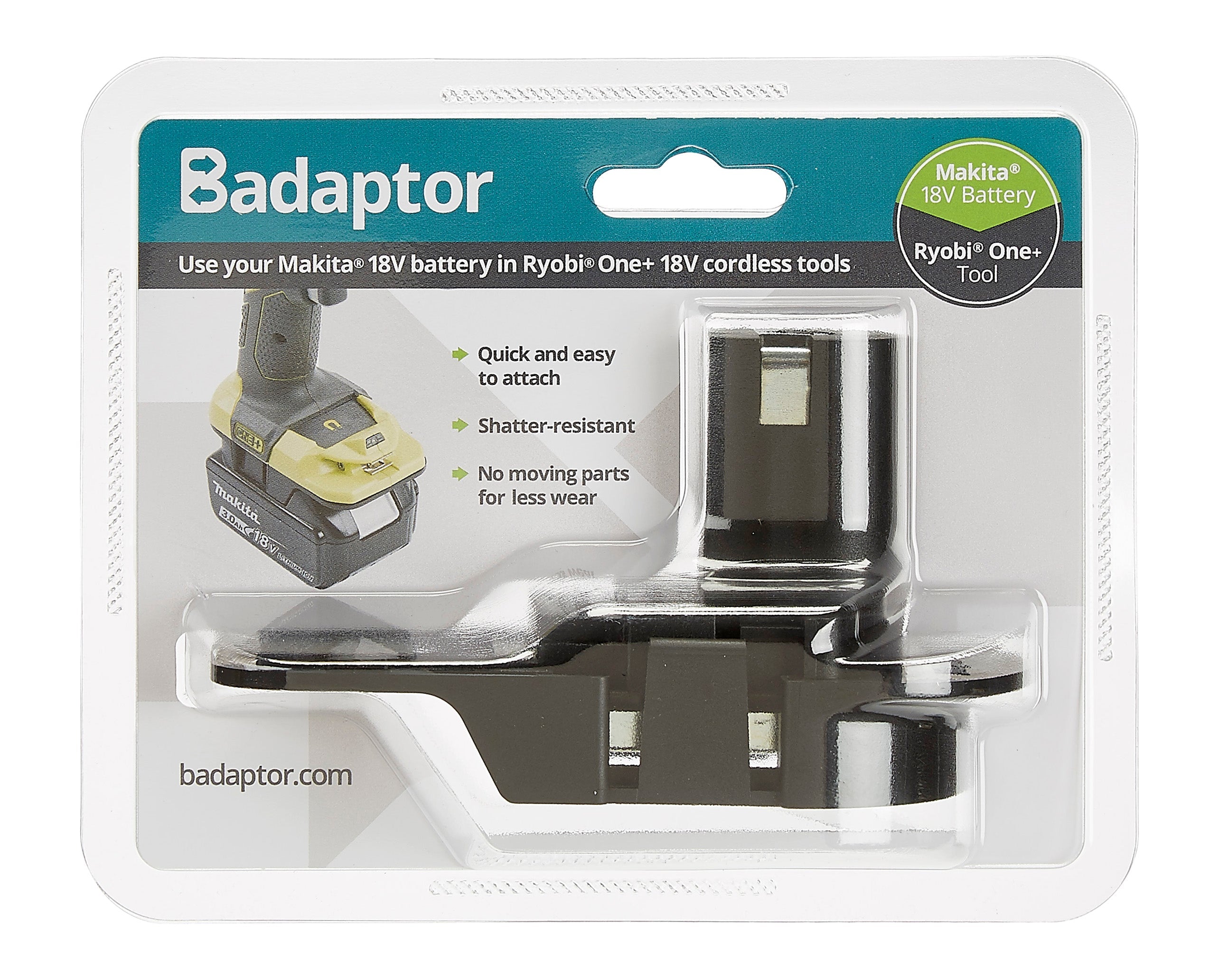 Badaptor Makita Battery Adapter to Ryobi 18v One+ Works with Ryobi 18v One+ Tool for Btec 808-12